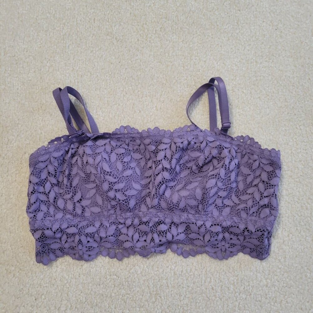 Purple Lace Convertible Bralette, Size Small